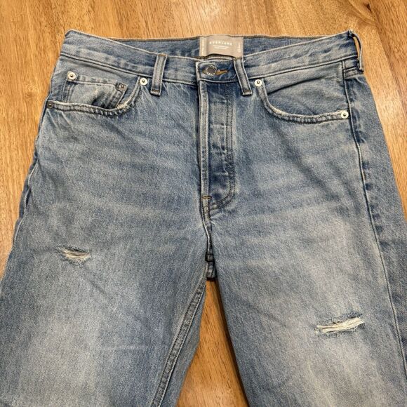 Everlane The Everybody Jean Womens Size E3 Short 29x29 Distressed Button Fly - Picture 8 of 14